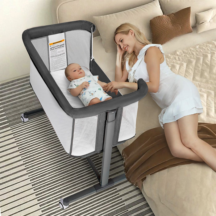 Baby Bassinet With Wheels Adjustable Height