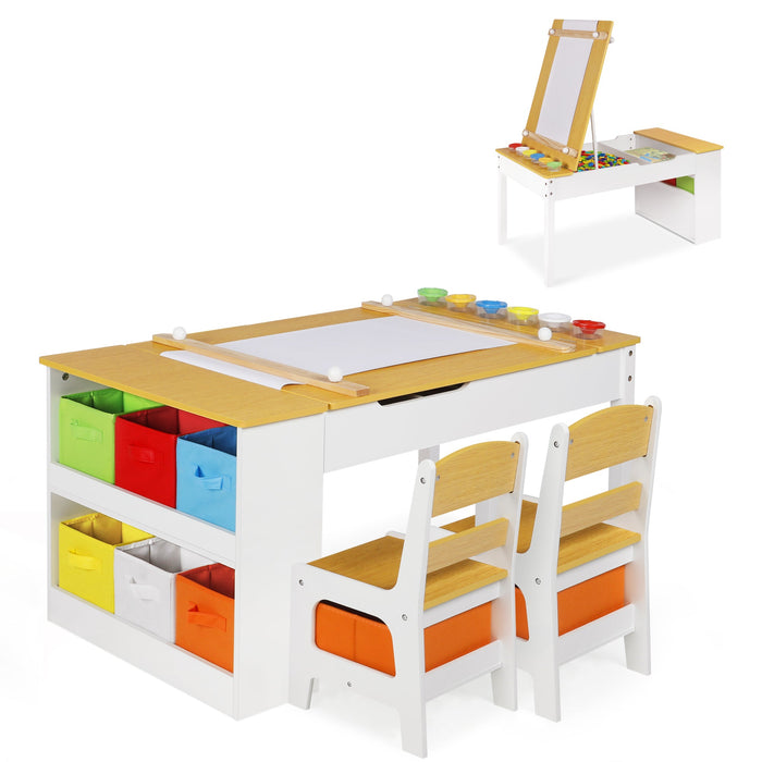 2 in 1 Kids Art Table and Chair Set