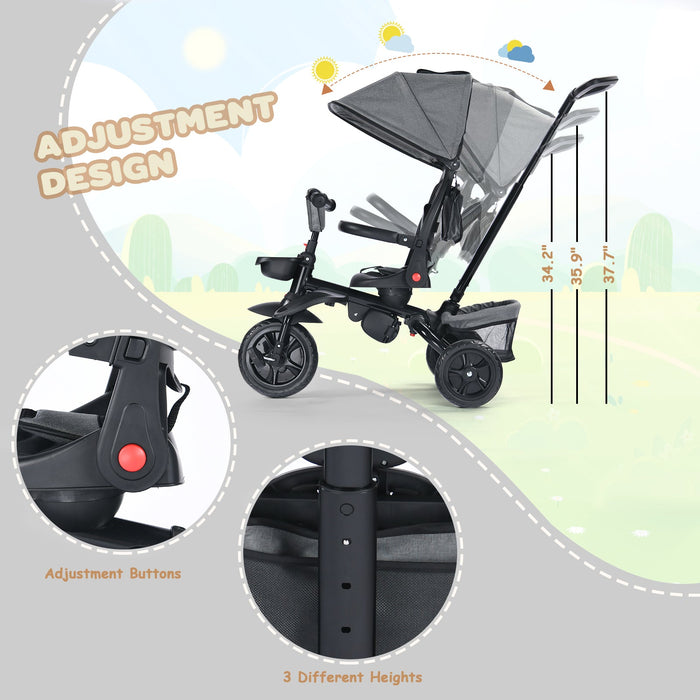 8 IN 1 Folding Kids' Tricycle For 1-5 Years