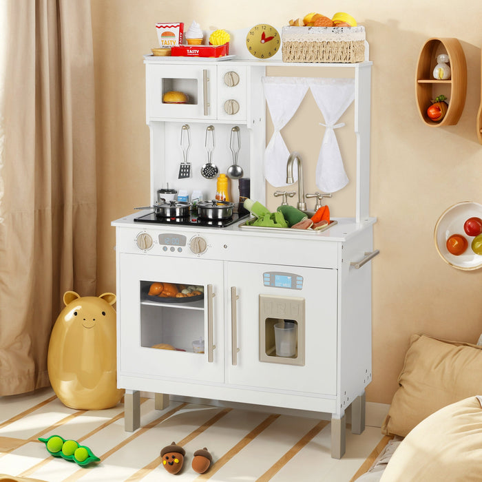 Wooden Kids Play Kitchen Set with Accessories (3+)