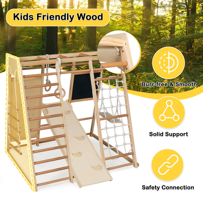 10-in-1 Toddler Climbing Set with Slide, Ladder, Monkey Bars & Drawing Board