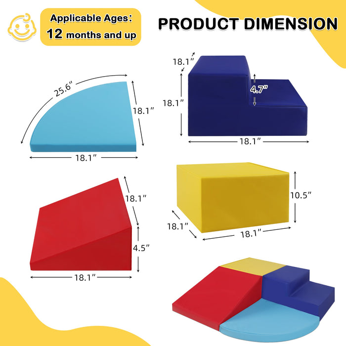 Climb Foam Blocks for Toddler, 4Pcs