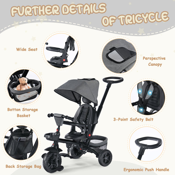 8 IN 1 Folding Kids' Tricycle For 1-5 Years