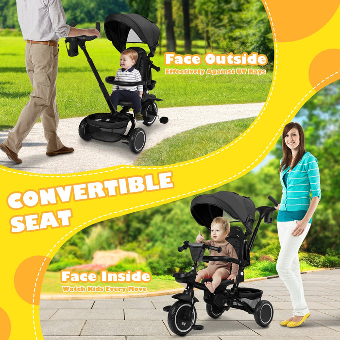 8-in-1 Kids' Tricycle Stroller For 1-6 Years