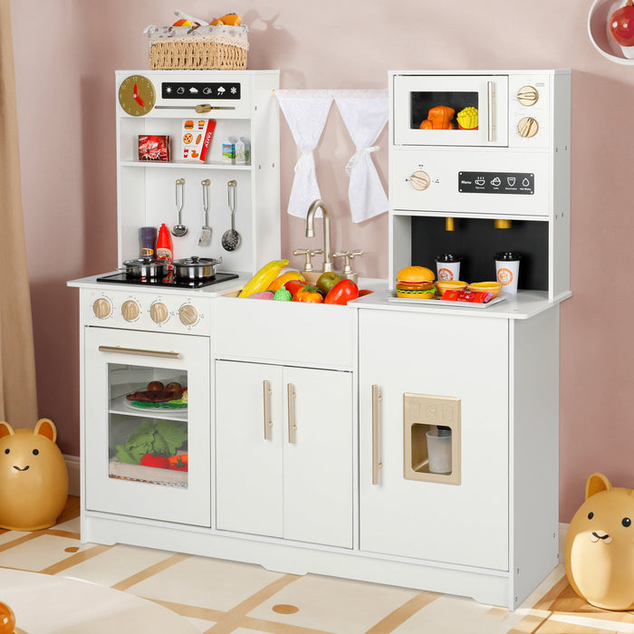 Wooden Kids Play Kitchen with Lights&Sounds